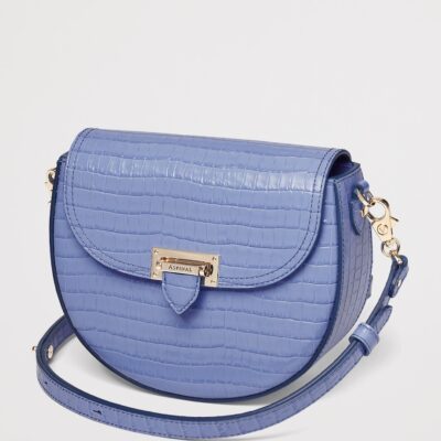 Aspinal Of London Leather Croc-Embossed Portobello Cross-Body Bag - Image 2