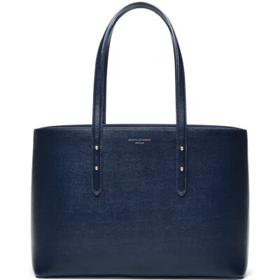 Aspinal Of London Leather Croc-Embossed Regent Tote Bag - Image 5