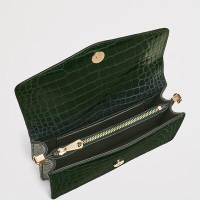 Aspinal Of London Leather Croc-Embossed Eliza Clutch Bag - Image 5