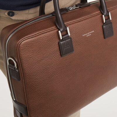 Aspinal Of London Leather Mount Street Briefcase Bag - Image 2