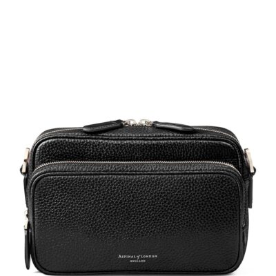 Aspinal Of London Leather Reporter East West Messenger Bag - Image 1