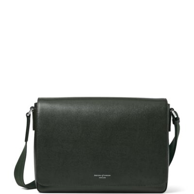 Aspinal Of London Leather Reporter Messenger Bag - Image 1