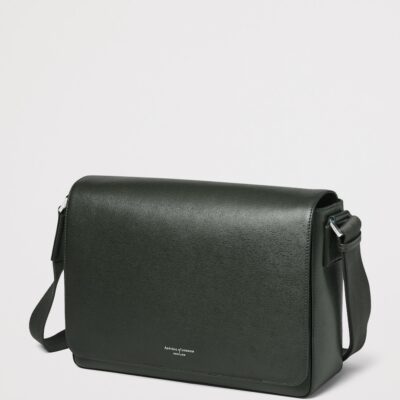 Aspinal Of London Leather Reporter Messenger Bag - Image 2