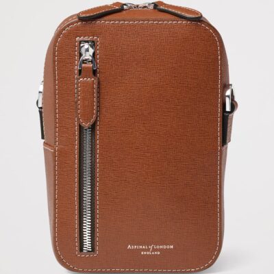 Aspinal Of London Leather Reporter North South Cross-Body Bag - Image 2