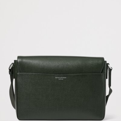 Aspinal Of London Leather Reporter Messenger Bag - Image 3