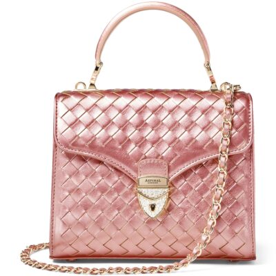 Aspinal Of London Midi Metallic Leather Mayfair Bag - Image 1