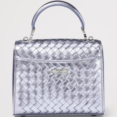 Aspinal Of London Midi Metallic Leather Mayfair Bag - Image 3