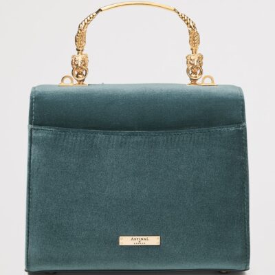 Aspinal Of London Midi Velvet Floral Embroidered Mayfair Bag - Image 3