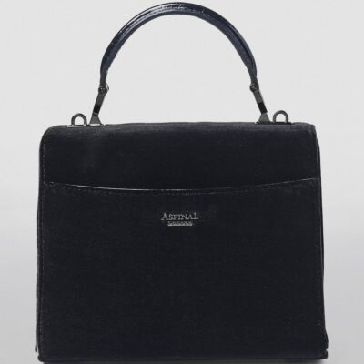 Aspinal Of London Midi Velvet Embroidered Mayfair Top-Handle Bag - Image 3