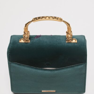 Aspinal Of London Midi Velvet Floral Embroidered Mayfair Bag - Image 4