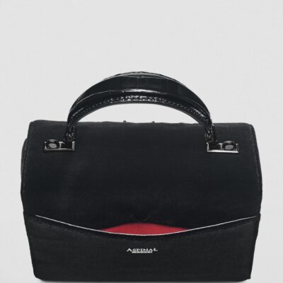 Aspinal Of London Midi Velvet Embroidered Mayfair Top-Handle Bag - Image 4