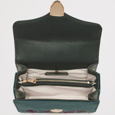 Aspinal Of London Midi Velvet Floral Embroidered Mayfair Bag - Image 5