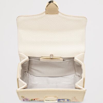 Aspinal Of London Mini Raffia Floral Embroidery Mayfair Bag - Image 4