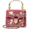 Aspinal Of London Mini Velvet Embroidered Mayfair Top-Handle Bag - Image 1