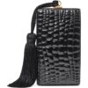 Aspinal Of London Patent Leather Croc-Embossed Paloma Box Clutch Bag - Image 1