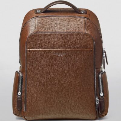 Aspinal Of London Pebble Leather Reporter Zipped Backpack - Image 2