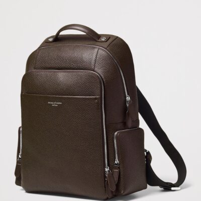 Aspinal Of London Pebbled Leather Reporter Zipped Backpack - Image 3