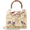 Aspinal Of London Raffia Floral Embroidery Mayfair Bag - Image 1