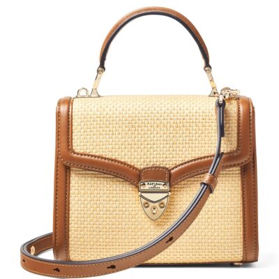 Aspinal Of London Raffia Mayfair Midi Bag - Image 1