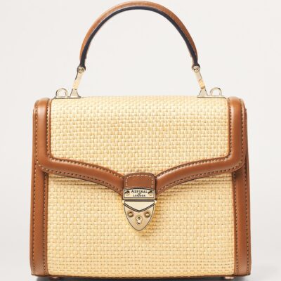 Aspinal Of London Raffia Mayfair Midi Bag - Image 2