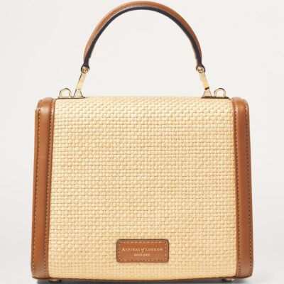 Aspinal Of London Raffia Mayfair Midi Bag - Image 3