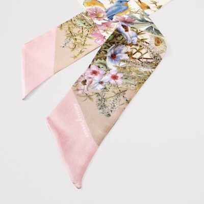 Aspinal Of London Silk Edwardian Garden Twilly - Image 2