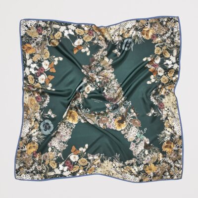Aspinal Of London Silk Floral Monogram Scarf - Image 2