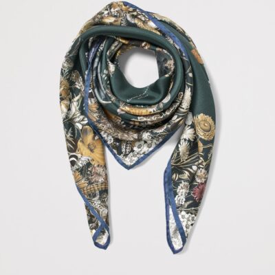 Aspinal Of London Silk Floral Monogram Scarf - Image 3