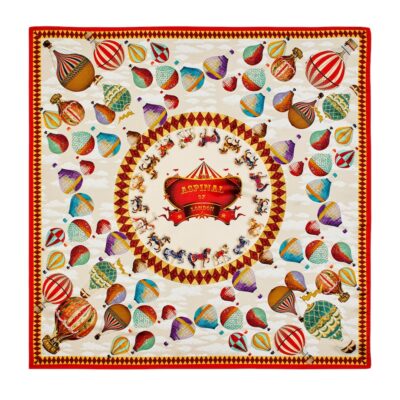 Aspinal Of London Silk Hot Air Balloon Print Scarf - Image 1