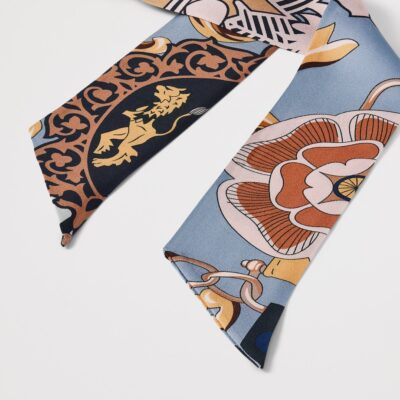 Aspinal Of London Silk Shield Skinny Scarf - Image 2