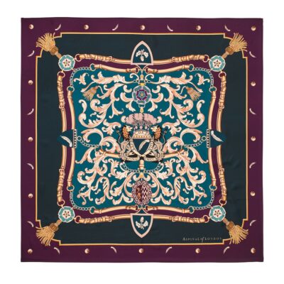 Aspinal Of London Silk Signature Shield Scarf - Image 1