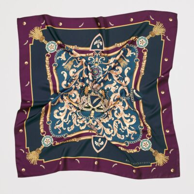 Aspinal Of London Silk Signature Shield Scarf - Image 2