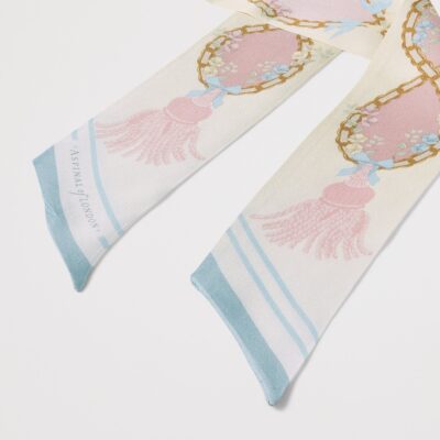 Aspinal Of London Silk Signature Skinny Scarf - Image 2