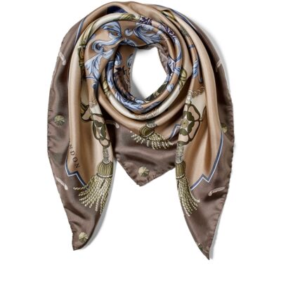 Aspinal Of London Silk Signature Printed Scarf - Image 3