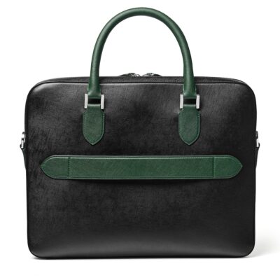 Aspinal Of London Slim Leather Shield Briefcase - Image 2