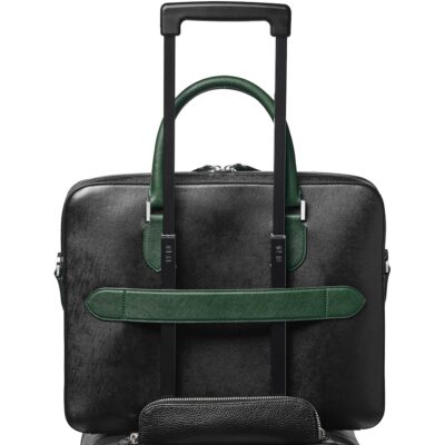 Aspinal Of London Slim Leather Shield Briefcase - Image 4