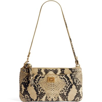 Balenciaga Calfskin Python-Embossed Pouch - Image 1
