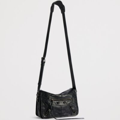 Balenciaga Crinkled Calfskin Le City Messenger Bag - Image 5