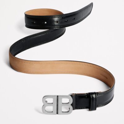 Balenciaga Leather BB Belt - Image 2