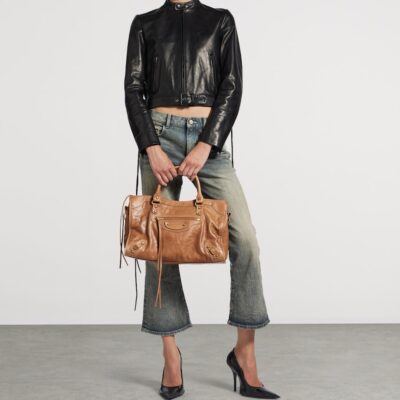 Balenciaga Medium Leather Le City Top-Handle Bag - Image 3