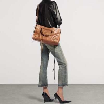 Balenciaga Medium Leather Le City Top-Handle Bag - Image 4