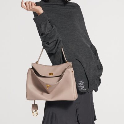 Balenciaga Medium Leather Rodeo Top-Handle Bag - Image 2
