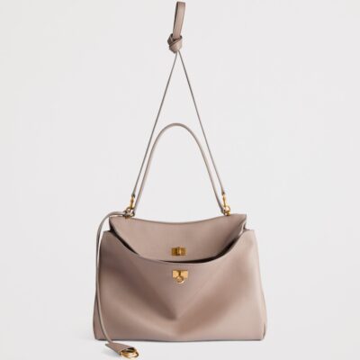 Balenciaga Medium Leather Rodeo Top-Handle Bag - Image 3