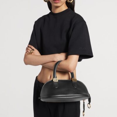 Balenciaga Mini Leather Bolero Bowling Bag - Image 5