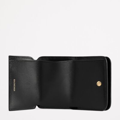 Balenciaga Mini Leather Cash 2.0 Trifold Wallet - Image 3