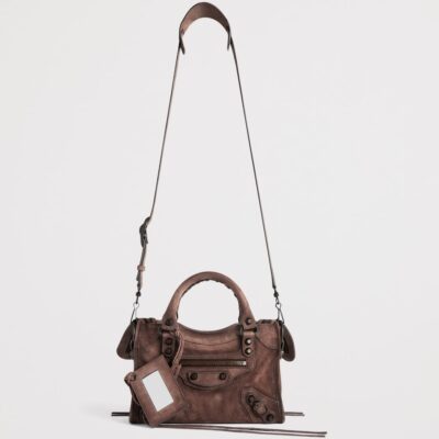 Balenciaga Mini Suede Le City Top-Handle Bag - Image 2