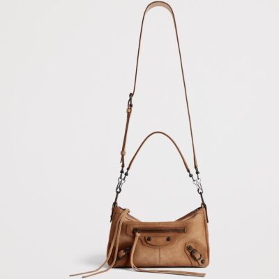Balenciaga Mini Suede Le City Moto Shoulder Bag - Image 2