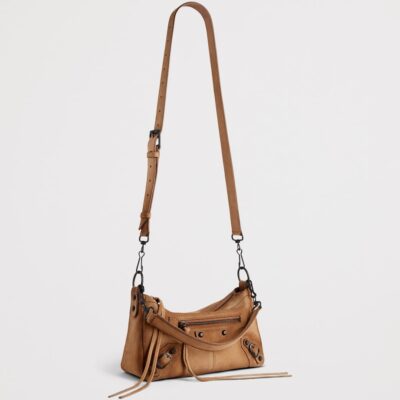 Balenciaga Mini Suede Le City Moto Shoulder Bag - Image 3