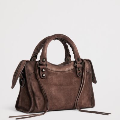 Balenciaga Mini Suede Le City Top-Handle Bag - Image 4