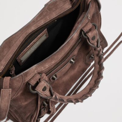 Balenciaga Mini Suede Le City Top-Handle Bag - Image 5